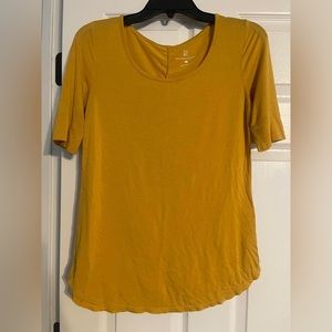 Mustard 3 quarter sleeve dressy tee